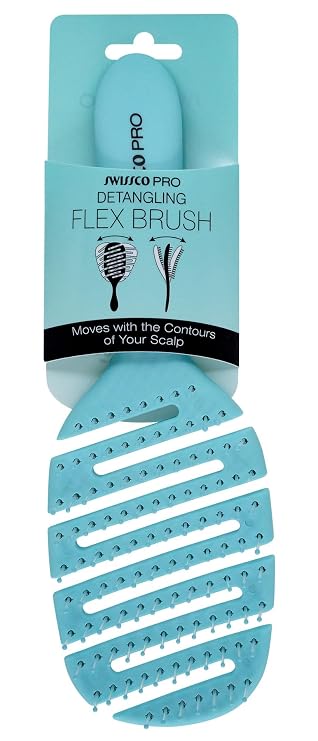 Swissco Pro Detangling Flex Brush (Aqua Blue)