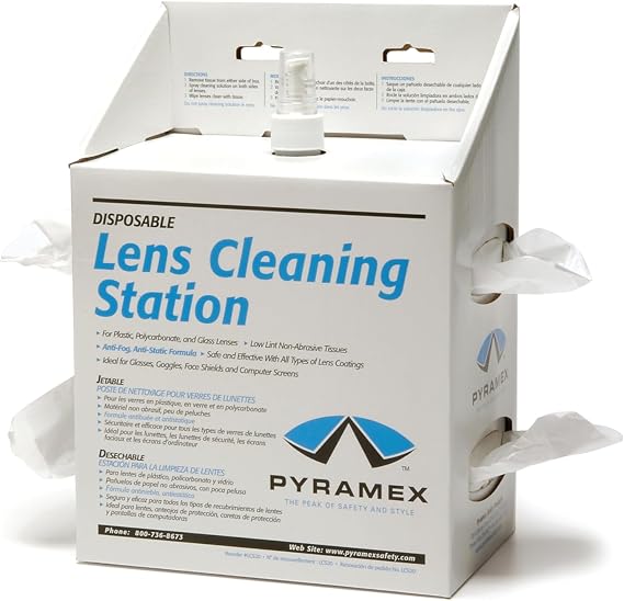 Pyramex Lens Cleaning Station With 16Oz Cleaning Solution 1200 Tissues