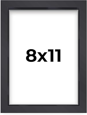 8x11 Shadow Box Frame Contemporary Black Finish | 34 Depth of Usable Space| Interior Size 8x11 or 11x8 Inches| UV Resistant Acrylic, Acid-Free Backing, Wall Hangers | Made in USA