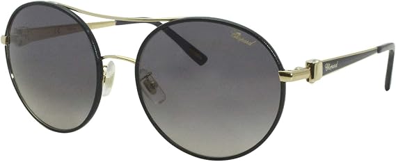 Chopard Round Sunglasses SCHB68S 0309 Navy Blue/Gold 57mm B68