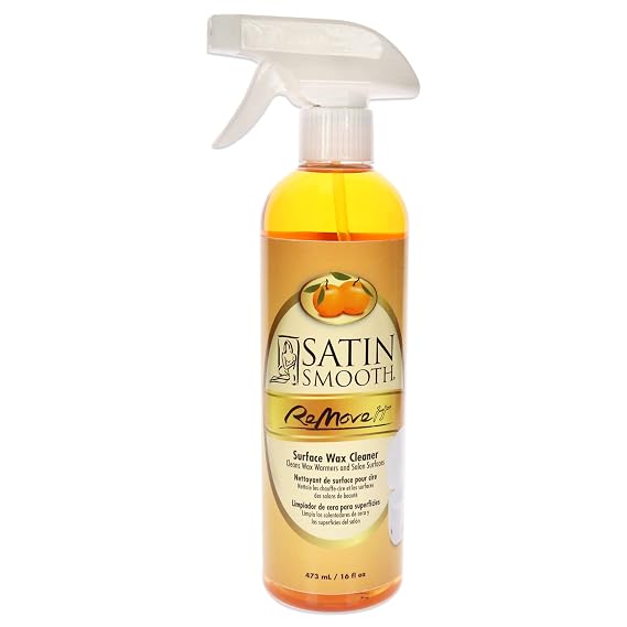 SATIN SMOOTH Remove It Surface Wax Cleaner Citrus-Scented Spray Wax Remover for Warmers & Surfaces, 16 fl oz