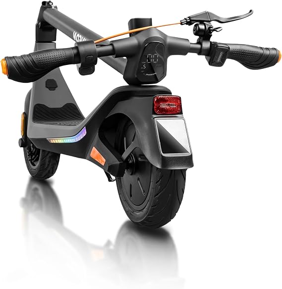 CUNFON RS300 Electric Scooter, 500W/650W Motor, Up to 19 MPH and 28 Miles, 10" Pneumatic Tires, Folding Commuter Electric Scooter for Adults with Fingerprint Unlocking and Turn Signal