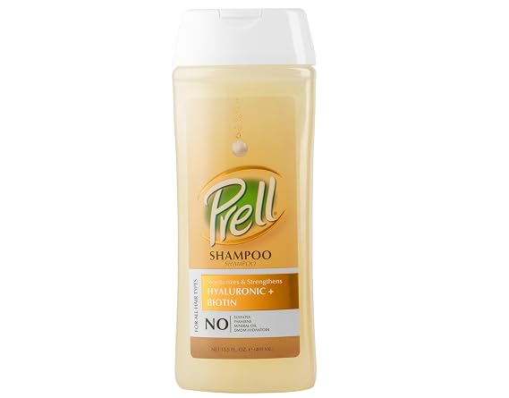 Prell Hyaluronic + Biotin Moisturizes & Strengthens Shampoo for All Hair Types 13.5 fl.oz