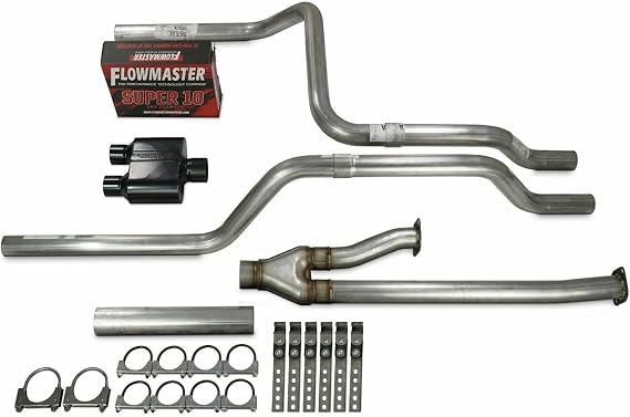 Truck Exhaust Kits 2.5" Dual Exhaust Kit with Flowmaster Super 10 Rear Exit Fits Tundra 09-21