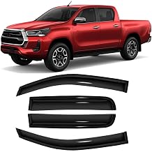 Window Deflector Fit for Hilux Crew Cab 2005-2021 2 Door Window Deflector Tape on
