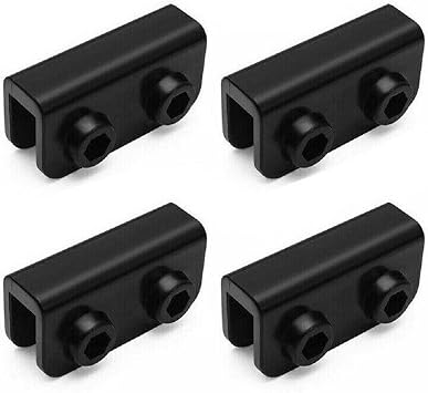 4Pcs 2-Way Pop-up Gazebo Replacement Connector Spare Parts Rectangular Bracket Set Black