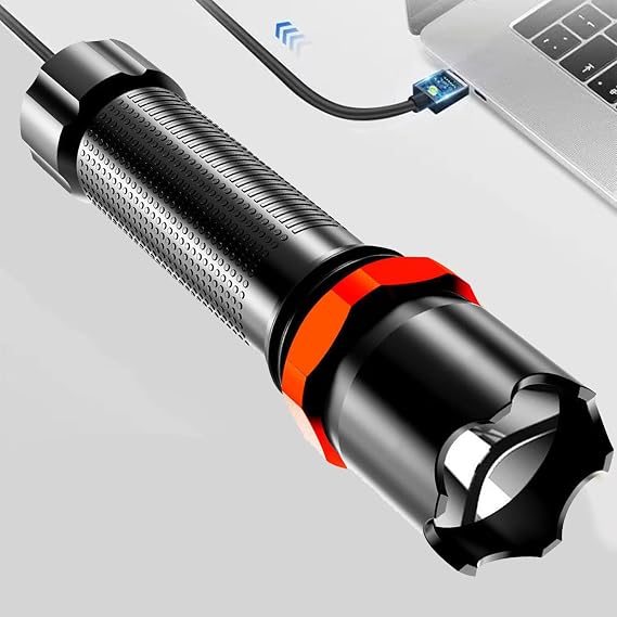 Led Rechargeable Flashlights for Camping 3 Modes Super Bright 1000 High Lumens Mini Flashlight Waterproof Powerful Portable Tactical Flashlight for Hiking Emergency Outdoor Home Camping