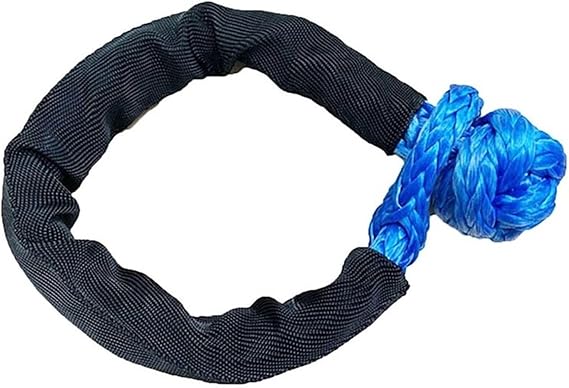 TUFFS 17T 38,000 Lbs Break Strength Synthetic Soft Shackle 1/2 X 22 Rugged Shackles with Protective Sleeve for Vehicle Recovery (Color : 1 Pack Blue, Size : A)