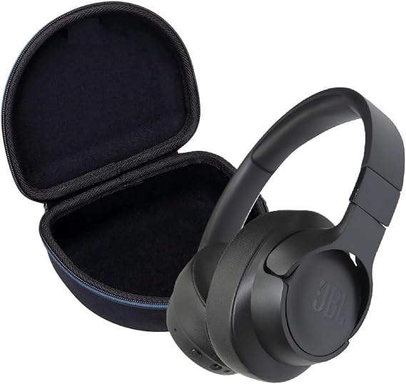 JBL Tune 710BT - Wireless Bluetooth Headphones Bundle with Deluxe CCI Carrying Case (Black)