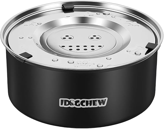 Dog Water Bowl without Drooling Stainless Steel 1L