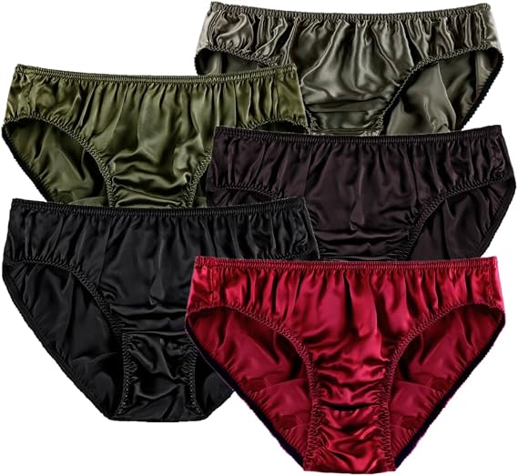 Mens Panties 100% Silk Satin Briefs Pure Mulberry Silk Basic Underwear Sexy Soft Thongs Bikini