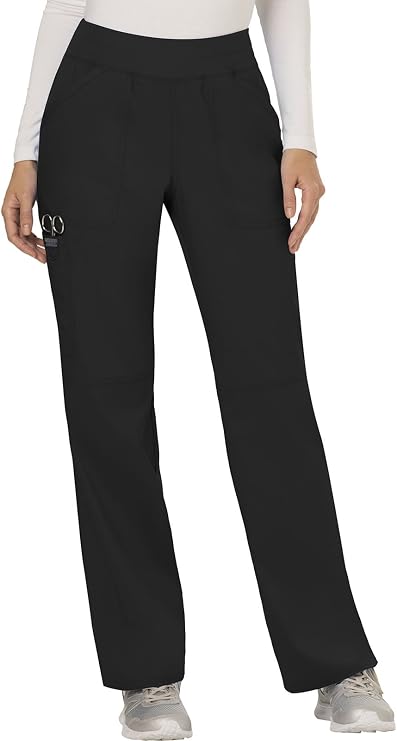 Cherokee Women's Mid Rise Straight Leg Pull-on Pant