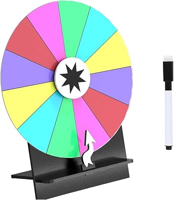 Lucky Draws Rotating Wheel Erasable Reusable Fortunes Tabletop Prize Turn Plate Easy Assembly Prize Game Lucky Draws