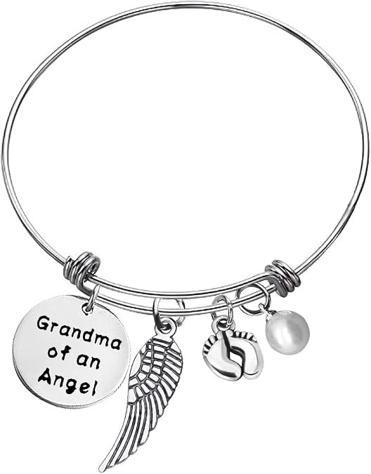 Vadaka Baby Memorial Gift Bracelet Memorial Bracelet for Grandma Loss of Child Grandchild Gift Miscarriage Jewelry for Infant Loss Sympathy Remembrance Gift Miscarriage Keepsake