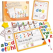 GiftAmaz 145 PCS Sentence Building for Kids, Sight Word Games Puzzle, Special Education Classroom Must Haves, Montessori Grammar Reading Game, Speech Therapy Cardboard Birthday Toys for Kindergarten