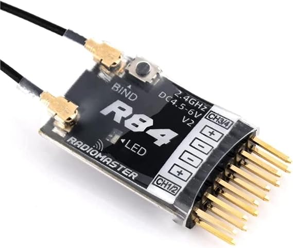 RadioMaster R84 V2.0 4ch Compatible PWM Mini Receiver for Frsky Jumper Radiomaster Transmitters