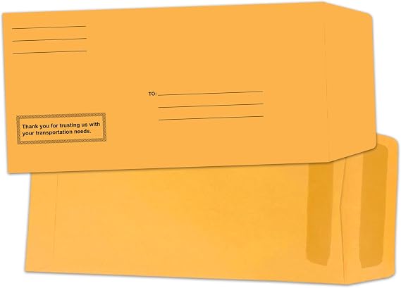 Pre-Printed License Plate Envelopes - Self Seal - (100 per Box)