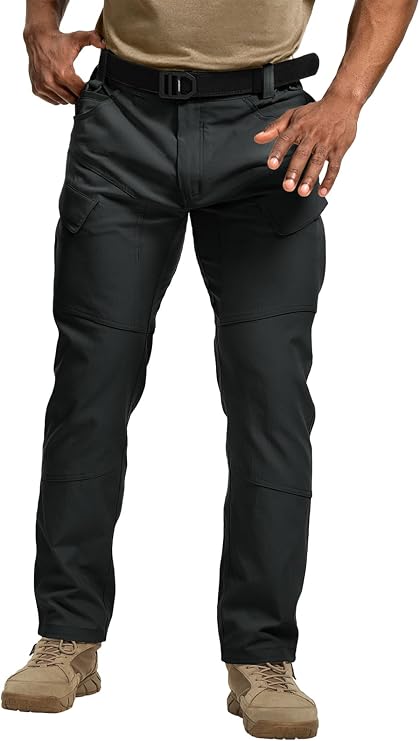 Tactical Pants Men's Flex Ripstop Water-Resistant Lightweight Stretch Cargo Trousers for EDC Outdoor Work Hiking