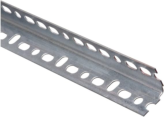 National Hardware N341-123 4021BC Slotted Angle Iron with Holes Galvanized Steel 1-1/4 in x 36 in for Garage Door Openers Frames Tables Workbenches Equipment Stands