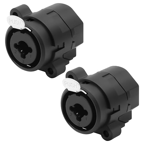 XMSJSIY 2 in 1 XLR & 6.35mm Socket Combo 3 Pin XLR+1/4" 6.35mm Stereo -2PCS