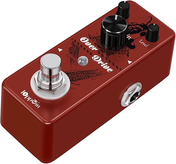 Classic Blues Overdrive Guitar Pedal - Authentic Vintage Tone, Classic Blues Rock Distortion, Metal Enclosure, True Bypass, Mini Size (DC 9V, 6mA Not Include)