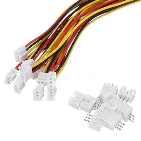 20 Sets Mini Micro JST 2.0mm Ph 3 Pin Connector Plug Male With 150mm Cable & Female