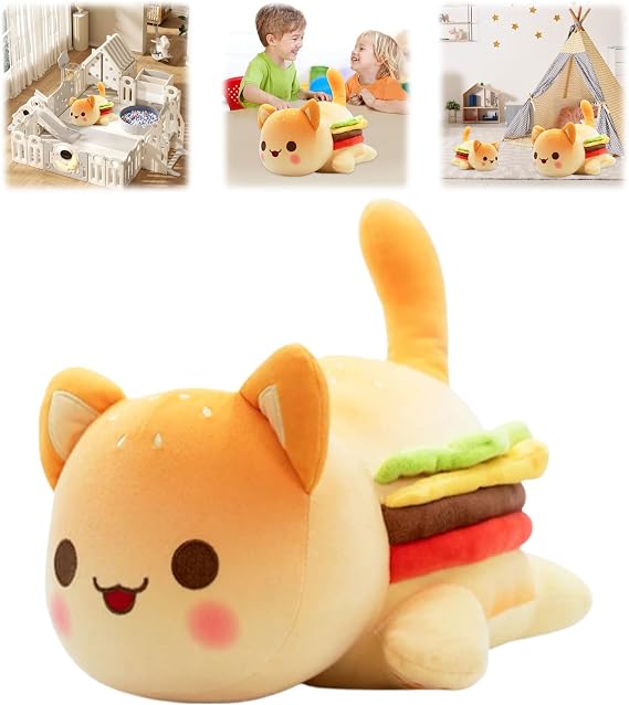 MeeMeows Cat Food Plushies,Aphmau Meemeows Plush,Aphmau Plushies,Cat Food Plushies Cat Mee Meow, Cute Anime Cartoon Cat Stuffed Animal Figure Toy Plush Pillow Gift for Fans Kids
