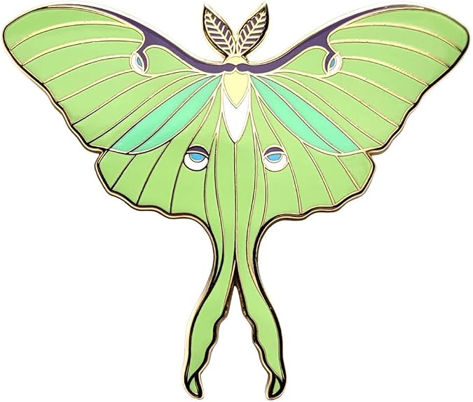 Pinsanity Luna Moth Enamel Lapel Pin