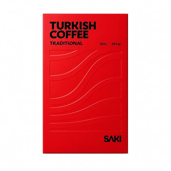 Saki Authentic Turkish Coffee, Speciality Grade, 100% Arabica, Single Origin, Medium Roast, 10 oz