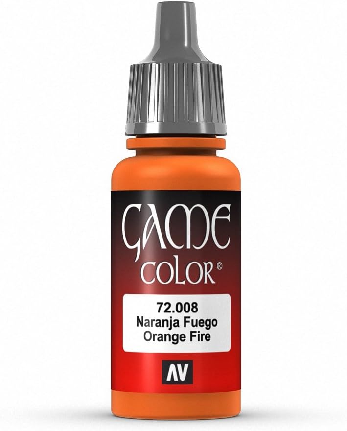 Vallejo Game Color Orange Fire Paint, 17ml