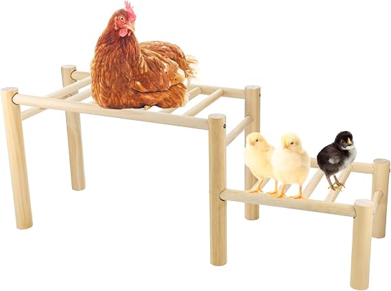 Chicken Perch - Roosting Ladder for Chicken Coop - Jungle Gym & Toys for Poultry
