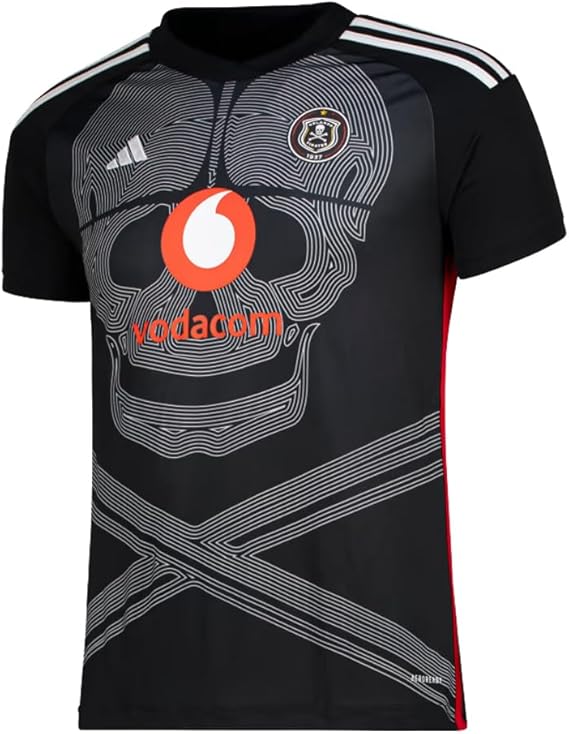 adidas Orlando Pirates Men's Home Jersey 23/24 (US, Alpha, Small, Regular, Regular) Black