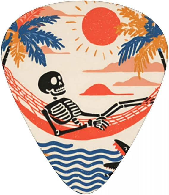 Skull Classic Guitar Picks Dulcimer Pick 12-Pack