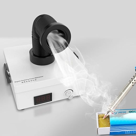 Mini Size Solder Fume Extractor 3 Stage Filters,Strong Suction Hose Fume Smoke Absorber,for Soldering DIY Fan Extraction Equipment