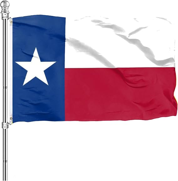 Texas Flag 3x5 FT Premium Polyester Texas TX State Flags Outdoor Indoor Double Stitched Long Lasting Vivid Color with 2 Brass Grommets