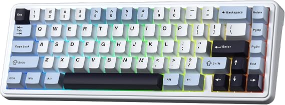 Aula F65 Reaper Switch Mekanik RGB TKL Makrolu Hot Swap Kablosuz Klavye Buz Mavisi