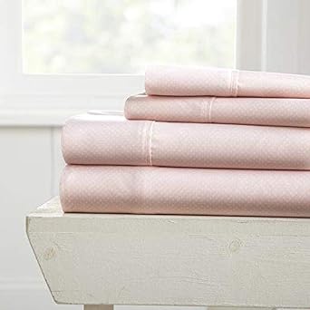 iEnjoy Home Hotel Collection Premium Ultra Soft My Heart Pattern 4 Piece Bed Sheet Set
