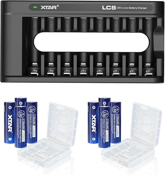 XTAR aa Batteries 1.5V Battery 4150mWh (LC8+8pcs 1.5V AA 4150mWh)