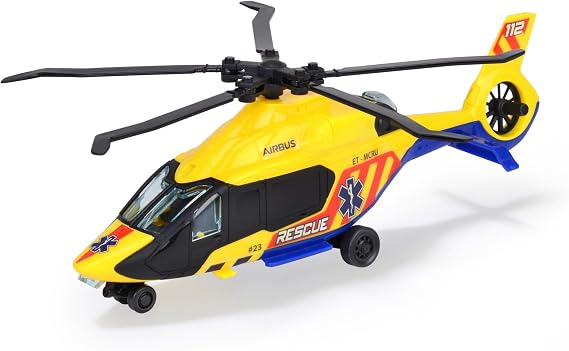 Dickie Toys - 203714022 23 cm Airbus H160 Rescue Helicopter Manual Winding Propellers from 3 Years