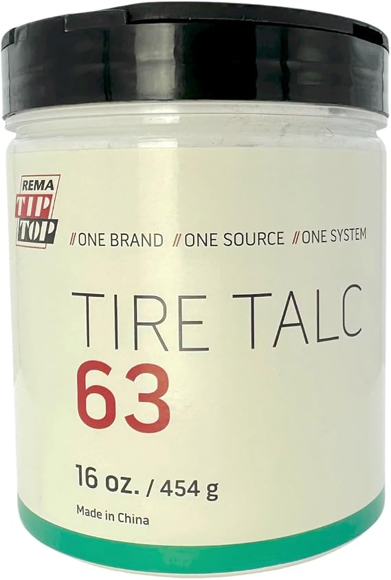 Rema TIP TOP No. 63 Tire Talc, 16 oz Shaker Can, Inner Tube Installation Powder for Tire and Tube Service | bike-oils