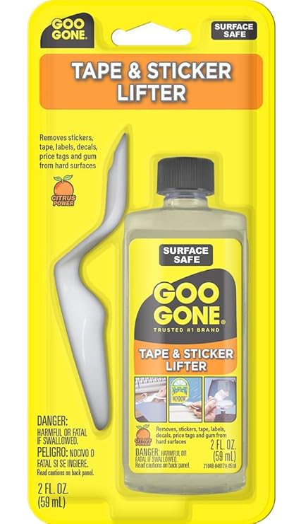 Goo Gone Sticker Lifter - Adhesive & Sticker Remover - 2 Ounce - Citrus Power Removes Stickers Tape Labels Decals Tags and Gum