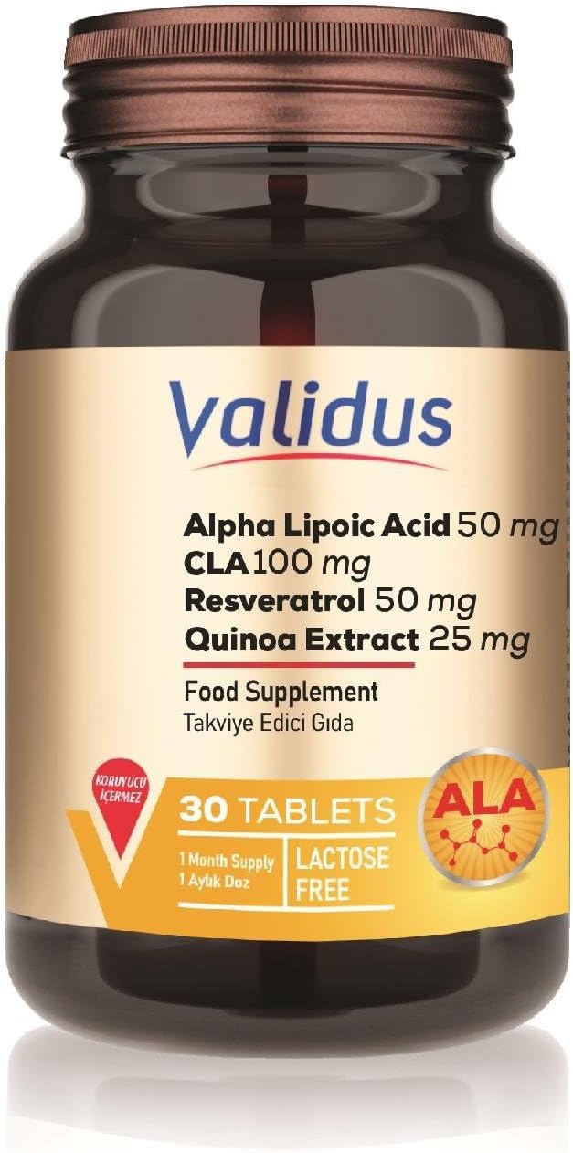 Validus Alpha Lipoic Acid Cla Resveratrol 30 Tablets