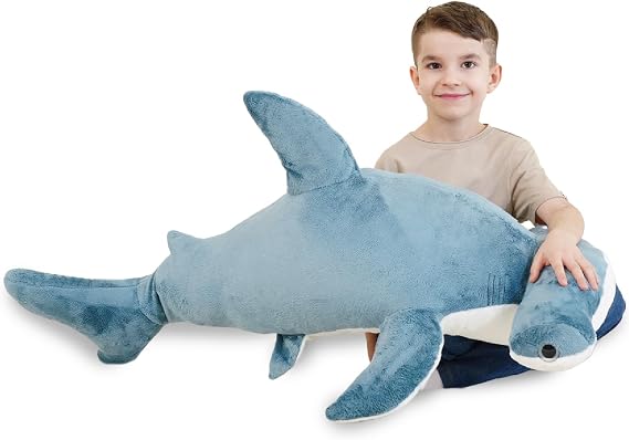 Hammerhead Shark Stuffed Animal, 37 Inch Giant Plush Shark Toy