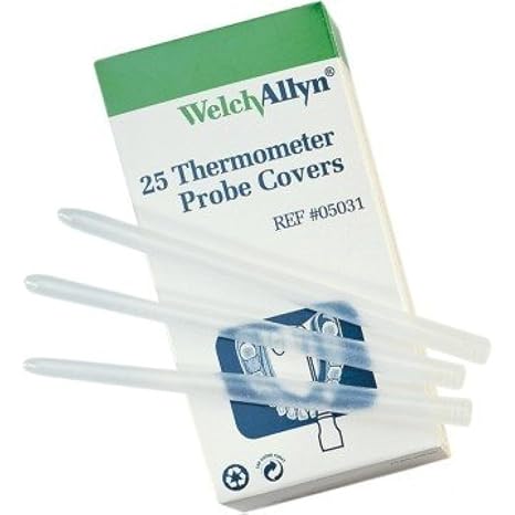 Welch Allyn 05031-750 SureTemp Disposable Probe Covers (Pack of 250) | Fits Plus Electronic Thermometers, Made In United States, OTC Use, Does Not Expire, FDA Class IV Device