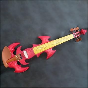 TSTS Red 5 String Solid Wood 4/4 Electric Violin Beginner Adult String Instrument Kit Adults Violins