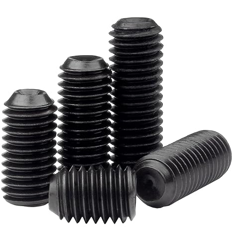 MonsterBolts - #4-48 Cup Point Set Screws, ASME B18.3, Alloy Steel, Black Oxide (10, 0.4375 (7/16 inch))