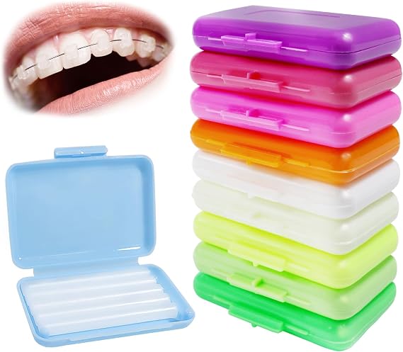 Sularpek 10 Boxes Dental Wax for Braces, 50PCS Brace Wax Orthodontic, Orthodontic Wax, Relief Wax for Ortho Care, Braces Wax with Fruit Smell, for Brace Wearers Gum Protection(Multiple Flavors)