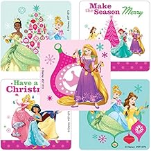 SmileMakers Disney Princess Christmas Stickers - Prizes and Giveaways - 100 Per Pack