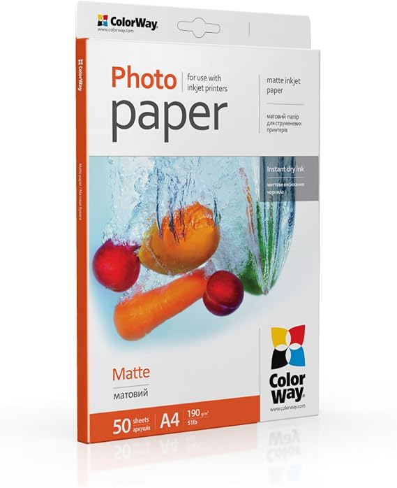 Colorway PM190050 A4 Matte Photo Paper
