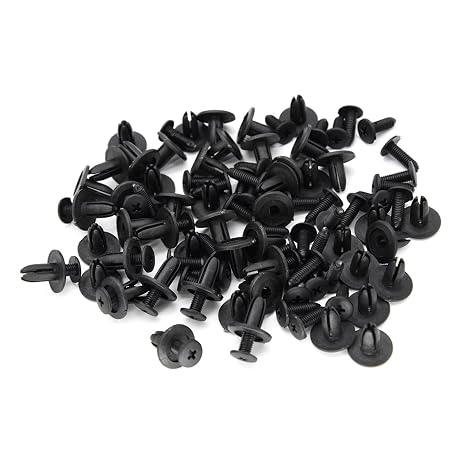 AANAN 50Pcs 6mm Plastic Rivet Clips Hole ATV Fairing Clip, Auto Fastener Clips, for Car Bumper(C0083 50pcs-6mm)